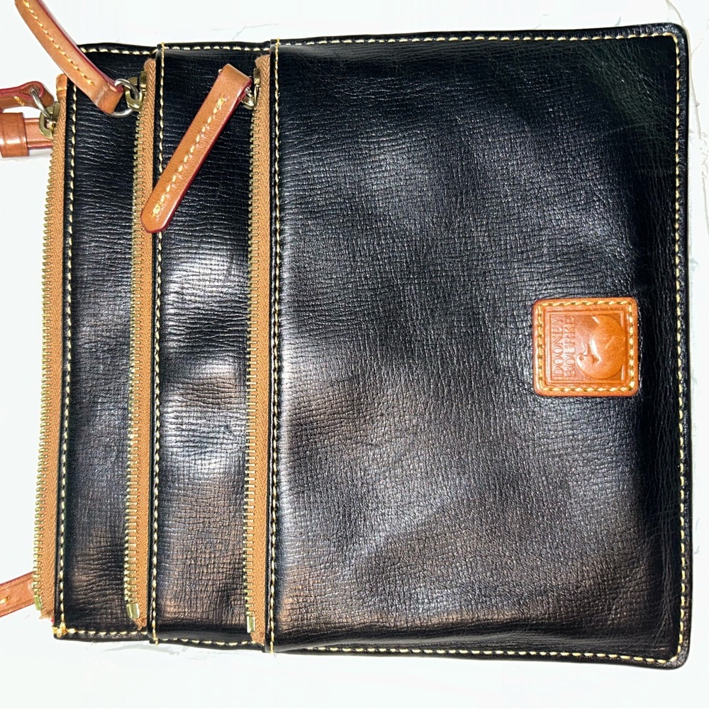 Dooney & Bourke Black and Tan Crossbody